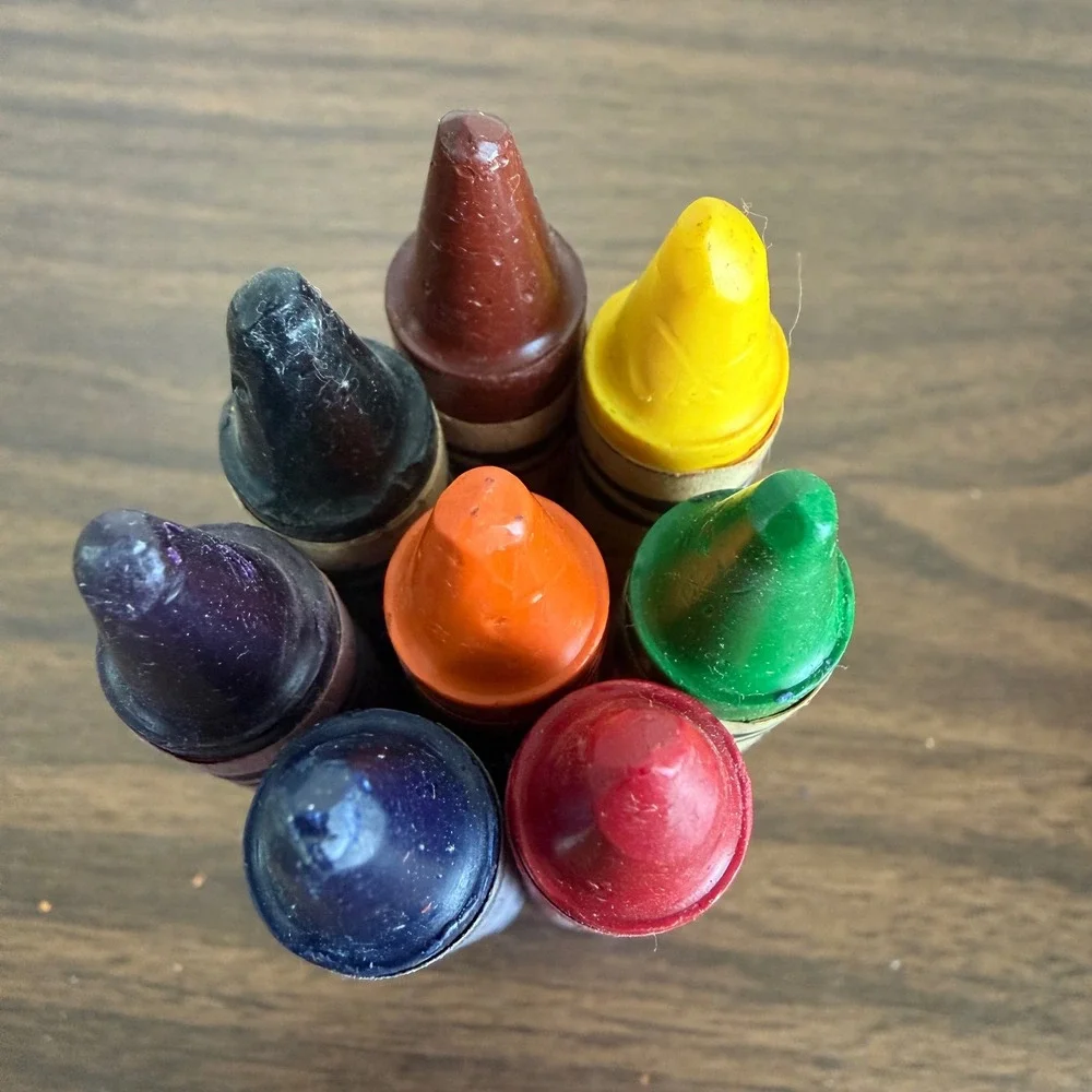 Vintage Crayola So Big Crayons 8 Count Binney & Smith 1988 USA Large Art Set